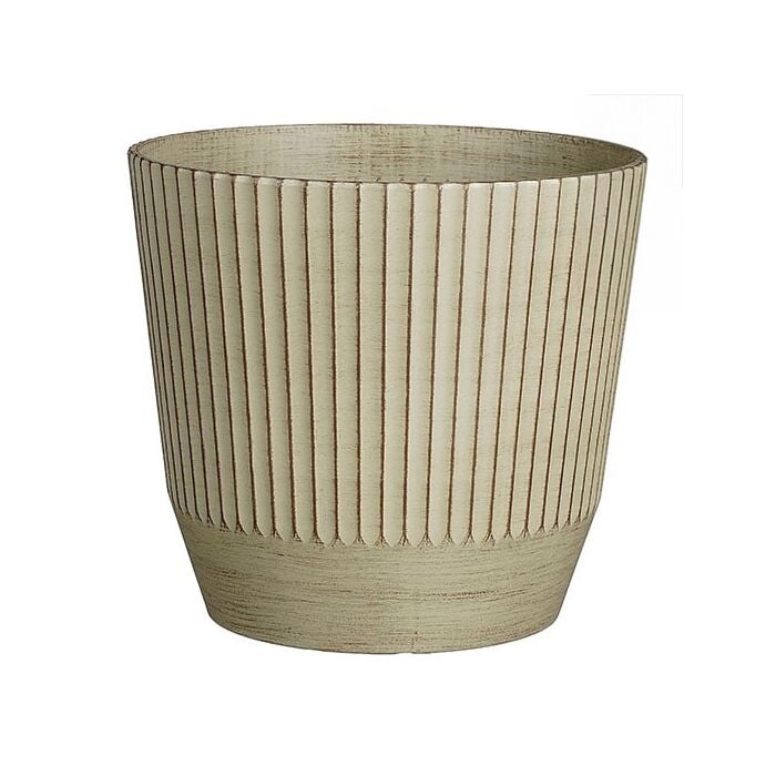 Bloempot Rio rond creme Ø 31 cm - Mica Bloempot Rio rond creme Ø 31 cm - Mica