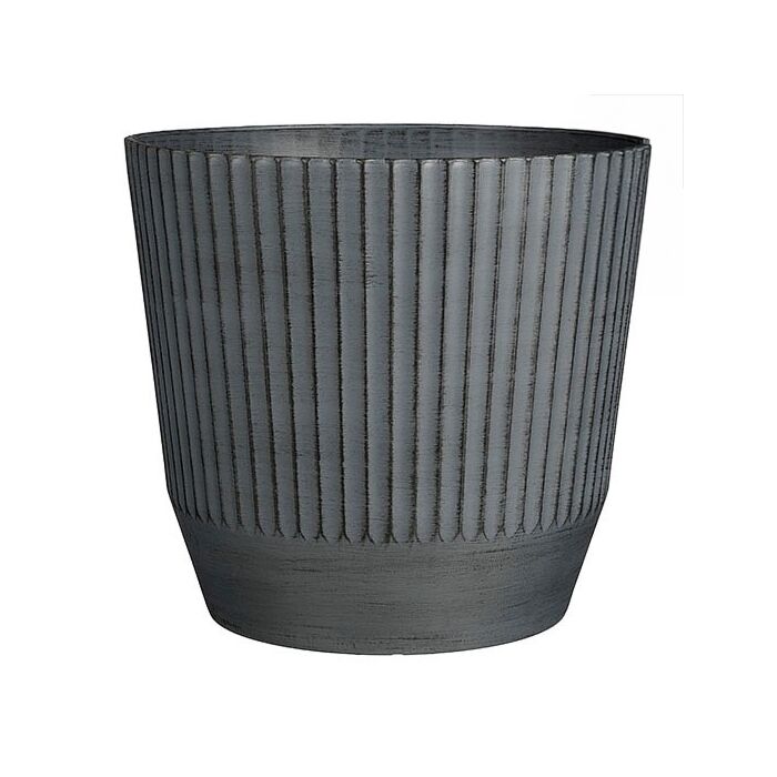 Bloempot Rio rond donkergrijs Ø 45 cm - Mica Bloempot Rio rond donkergrijs Ø 45 cm - Mica