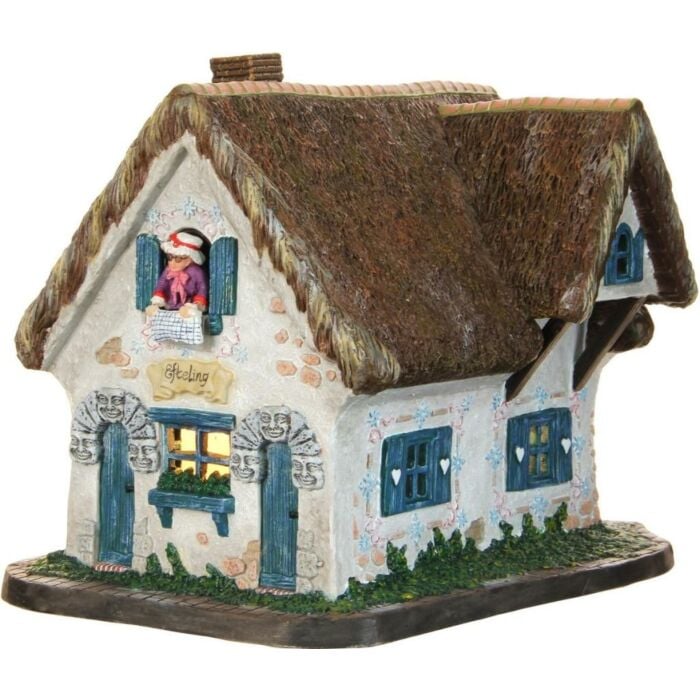 Huis van Vrouw Holle werkt op batterijen - l19xb14xh16cm Huis van Vrouw Holle werkt op batterijen - l19xb14xh16cm
