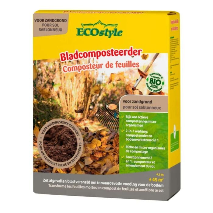 Bladcomposteerder zandgrond 4,5 kg - Ecostyle Bladcomposteerder zandgrond 4,5 kg - Ecostyle