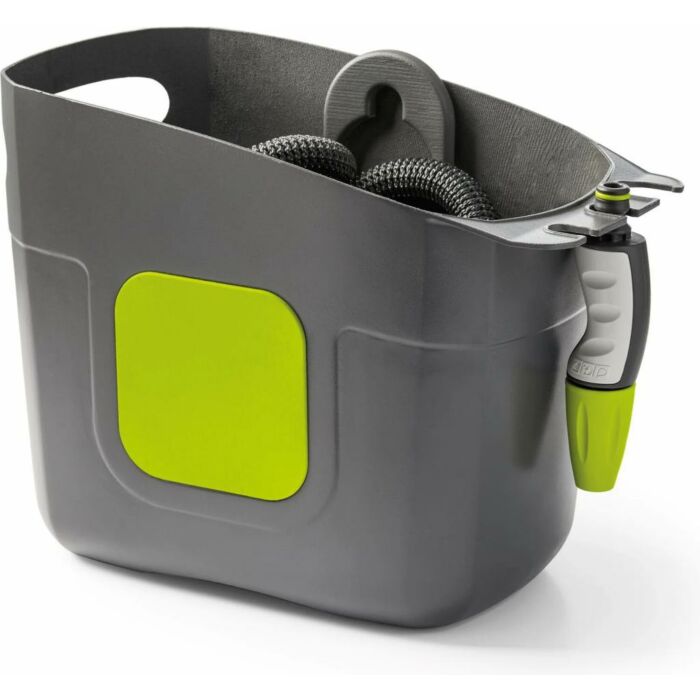 Aquapop pro tuinslang 25 meter met slanghouder grijs - G.F. Garden Aquapop pro tuinslang 25 meter met slanghouder grijs - G.F. Garden