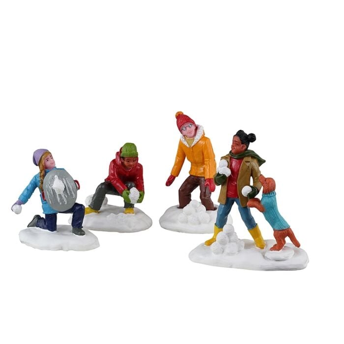 Lemax Snowball Battles, set of 4 Lemax Snowball Battles, set of 4