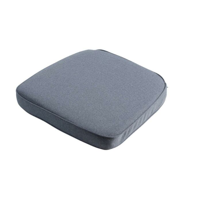 Kussen wicker donkergrijs 48 x 46 cm - Madison