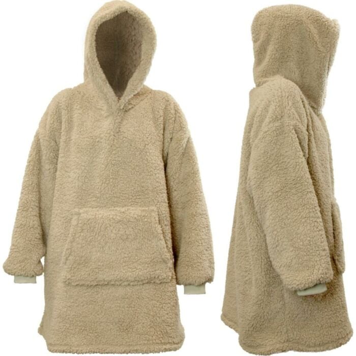 Hoodie oversized teddy trui grijs onesize Hoodie oversized teddy trui grijs onesize