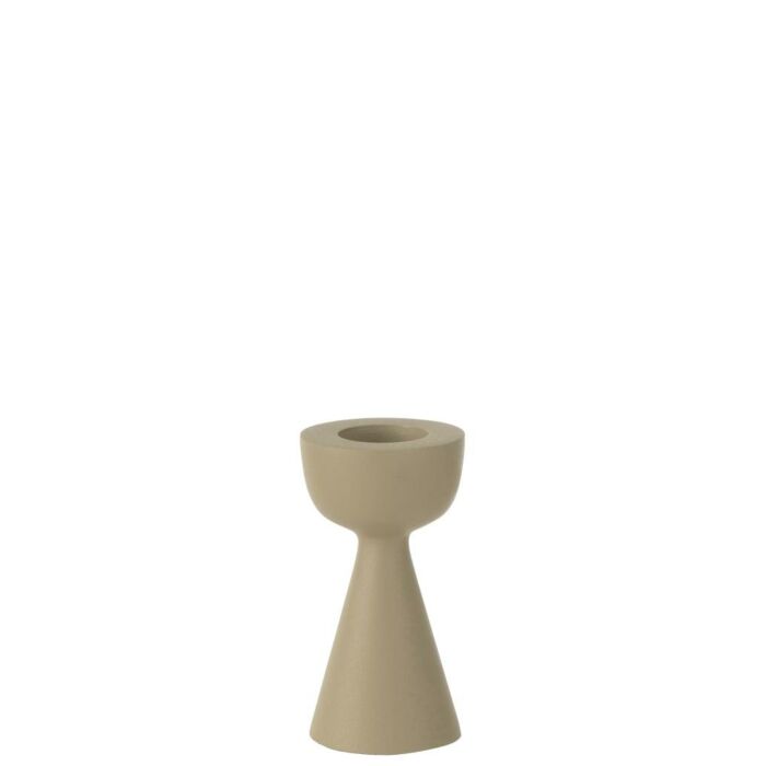 Kaarshouder kegel beige 13 cm Kaarshouder kegel beige 13 cm