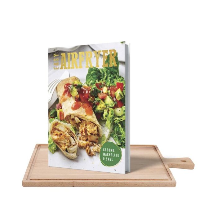 Set steakplank puur hout + kookboek 'Easy Airfryer' Set steakplank puur hout + kookboek 'Easy Airfryer'