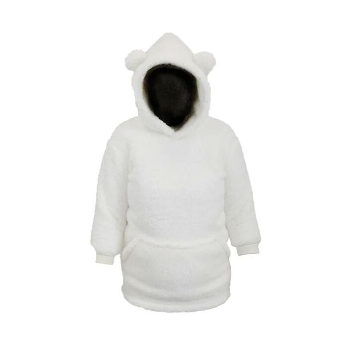 Hoodie Pippa kids met oortjes 50x70 dove white - Unique Living Hoodie Pippa kids met oortjes 50x70 dove white - Unique Living