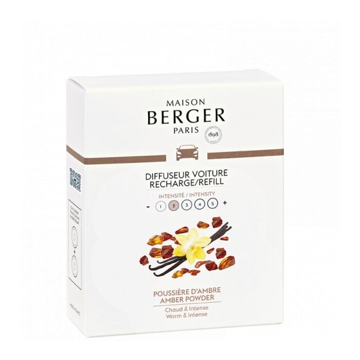 Autoparfum navulling  amber powder 2 stuks - Lampe Berger