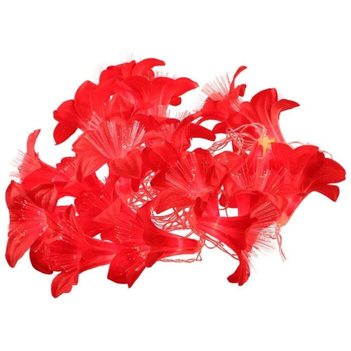 Lotus LED-verlichting 20 lampjes rood 600 cm Lotus LED-verlichting 20 lampjes rood 600 cm