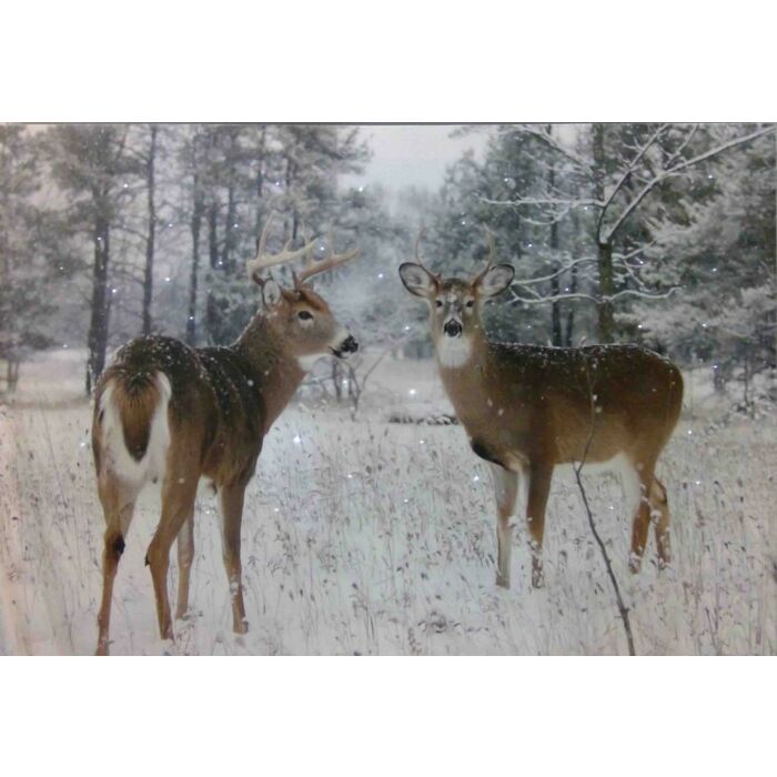 LED-canvas pair of deer 60 cm LED-canvas pair of deer 60 cm