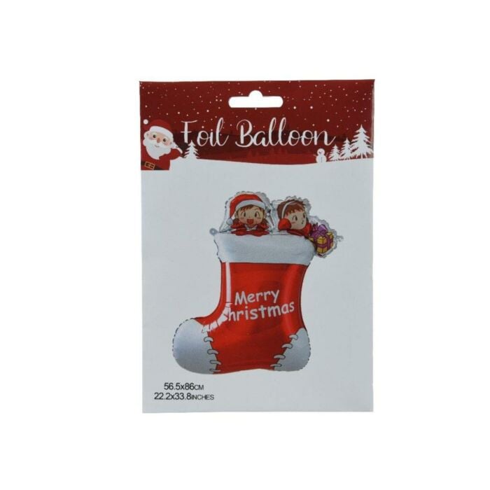 Ballon folie kerstsok 86 cm 