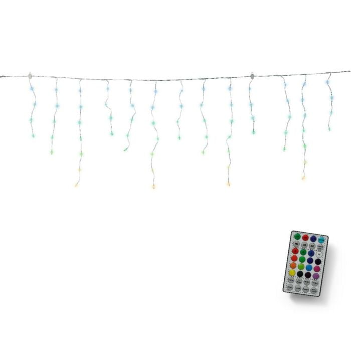 LED icicle lights pvc colour changing effects 580 cm - Lumineo