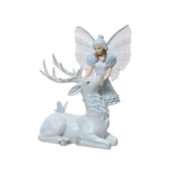 Elf polyresin wit 20 cm