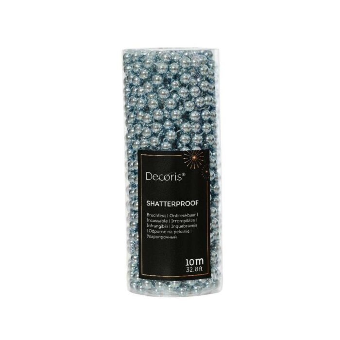 Kralenslinger plastic ijsblauw 1000 cm - Decoris