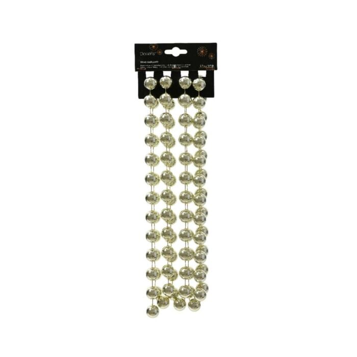 Kralenslinger xxl plastic wit mint 270 cm - Decoris
