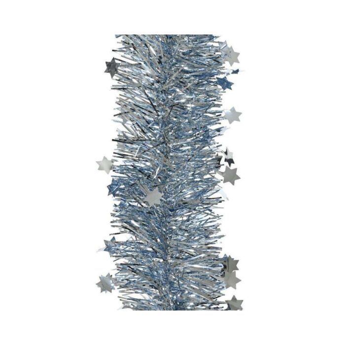 Lametta guirlande ster ijsblauw 270 cm - Decoris Lametta guirlande ster ijsblauw 270 cm - Decoris