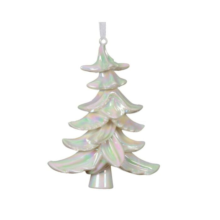 Boom ornament wit 18 cm