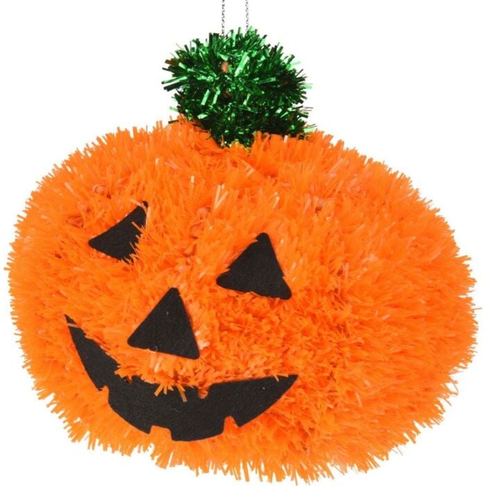 Pompoen hoofd tinsel 12 cm Pompoen hoofd tinsel 12 cm