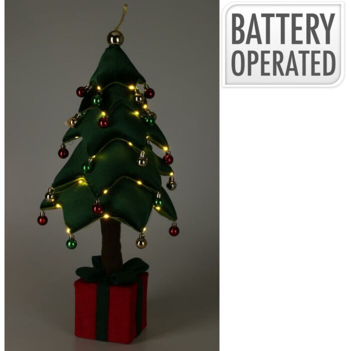 Kerstboom pluche met LED 70 cm Kerstboom pluche met LED 70 cm