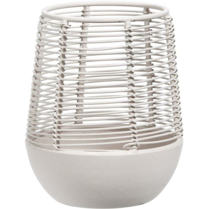 Sfeerlicht metaaldraad wit 12 cm Sfeerlicht metaaldraad wit 12 cm