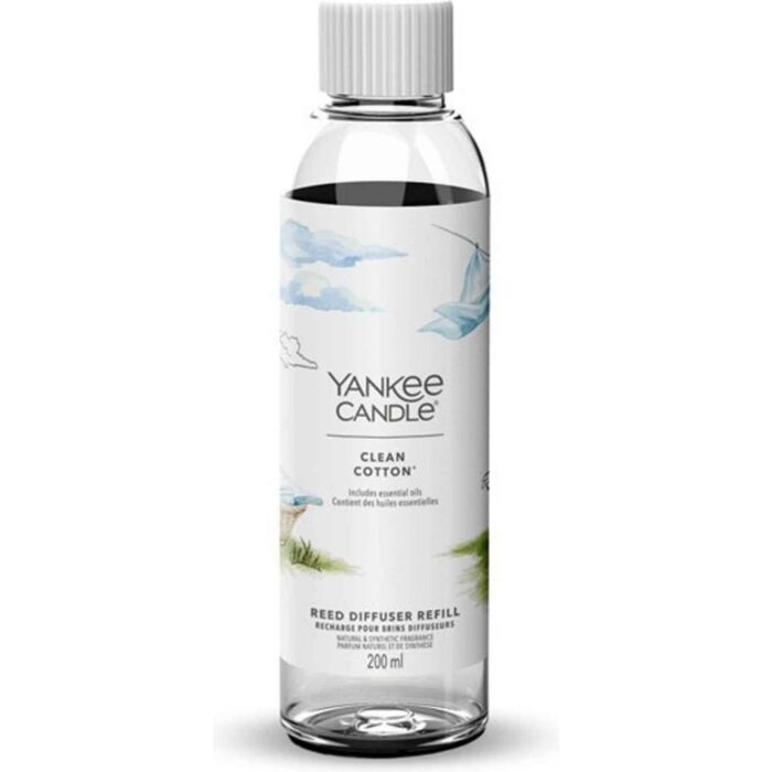 Geurstokjes refill Clean Cotton Signature Reed Diffuser - Yankee Candle Geurstokjes refill Clean Cotton Signature Reed Diffuser - Yankee Candle