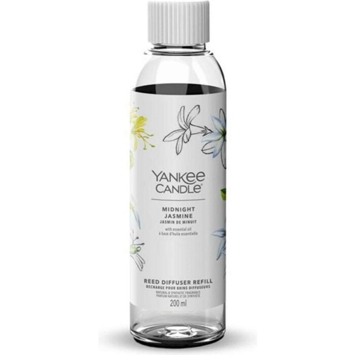 Geurstokjes refill Midnight Jasmine Signature Reed Diffuser - Yankee Candle