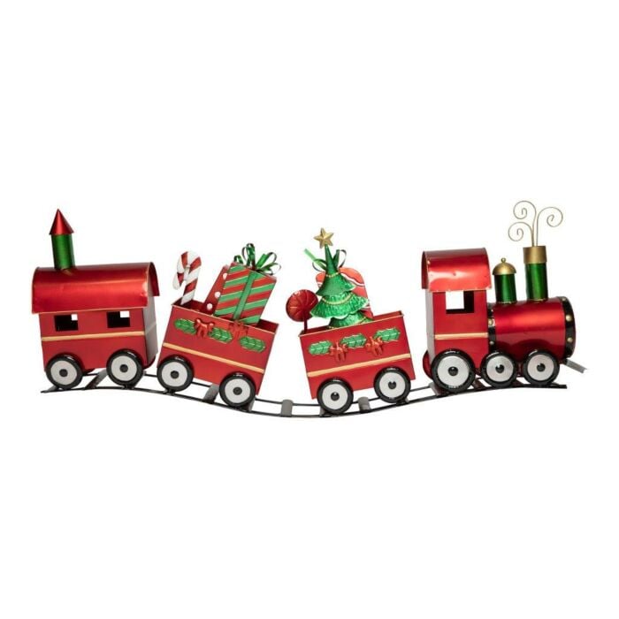 Trein met decoratie metaal 133 cm Trein met decoratie metaal 133 cm