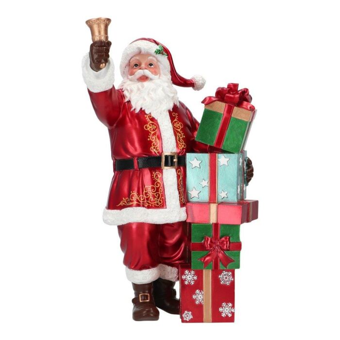 Kerstman met cadeaus poly 27,5 cm Kerstman met cadeaus poly 27,5 cm