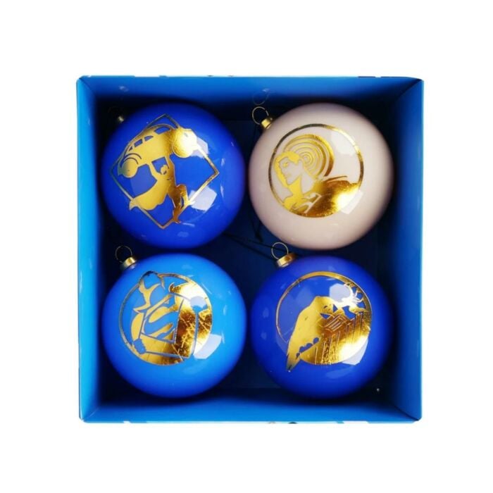 Superman box kerstballen set van 4 - Kurt Adler Superman box kerstballen set van 4 - Kurt Adler
