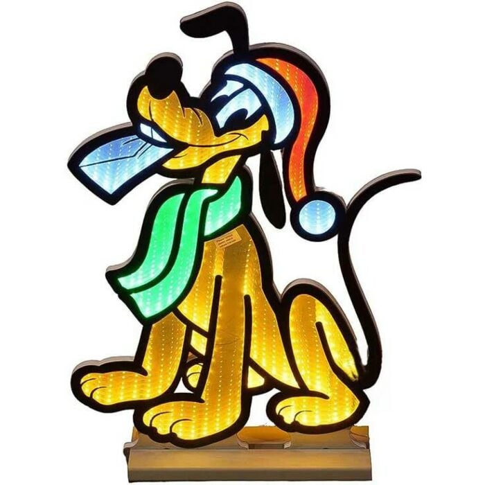 Kerstfiguur Pluto met verlichting 60 cm - Disney