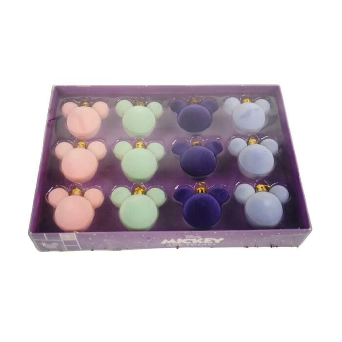 Mini Ear Balls Velvet pastel set van 12 - Kurt Adler Mini Ear Balls Velvet pastel set van 12 - Kurt Adler