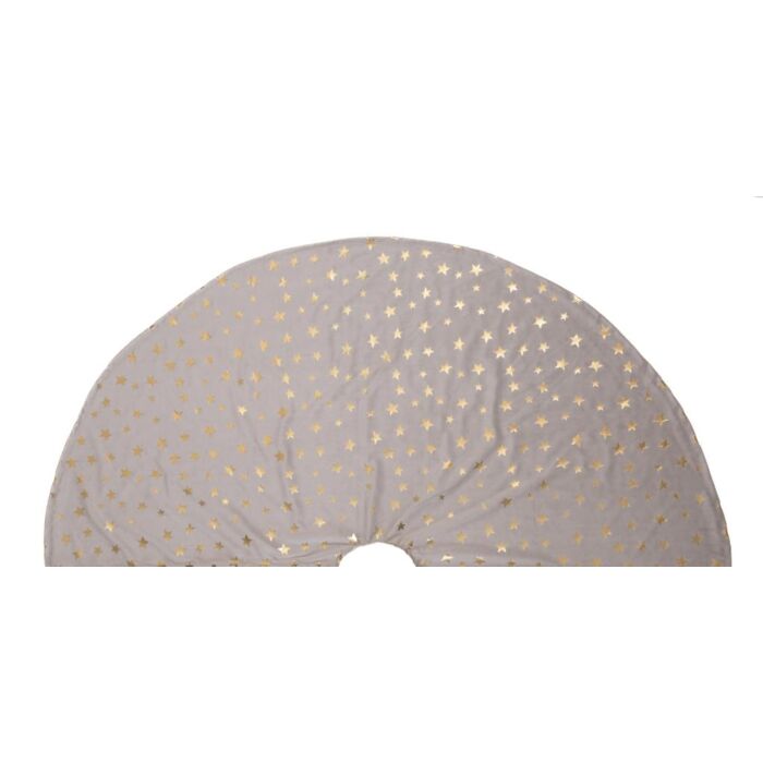 Boomkleed fluweel met sterren 120 cm taupe goud - Anna’s Collection Boomkleed fluweel met sterren 120 cm taupe goud - Anna’s Collection
