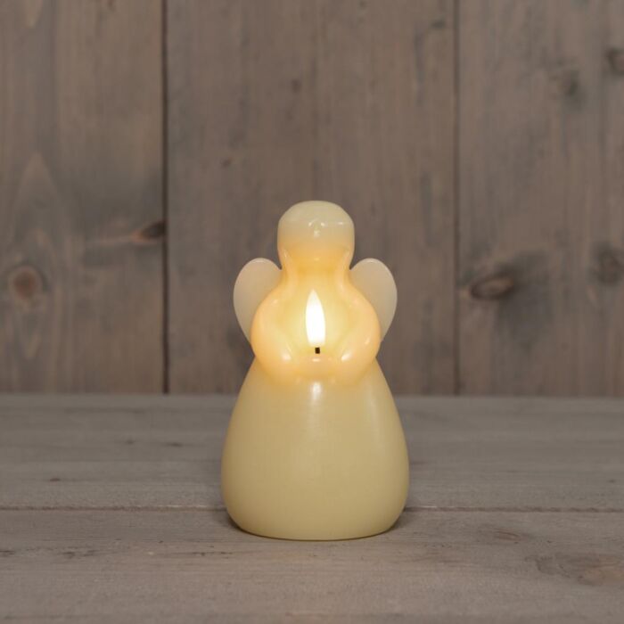 LED kaars engel wax 14,5 cm ivoor - Anna’s Collection