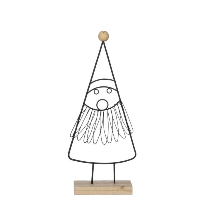 Decoratie kerstman zwart 30,5 cm  - House of Seasons
