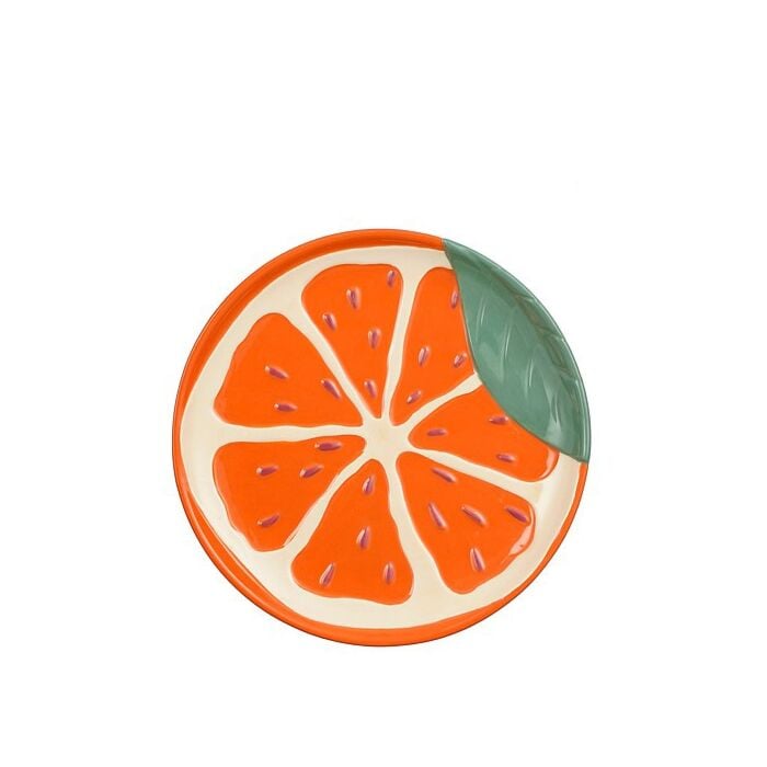 Ontbijtbord fresh sinaasappel oranje Ø 21 cm - Mica Ontbijtbord fresh sinaasappel oranje Ø 21 cm - Mica