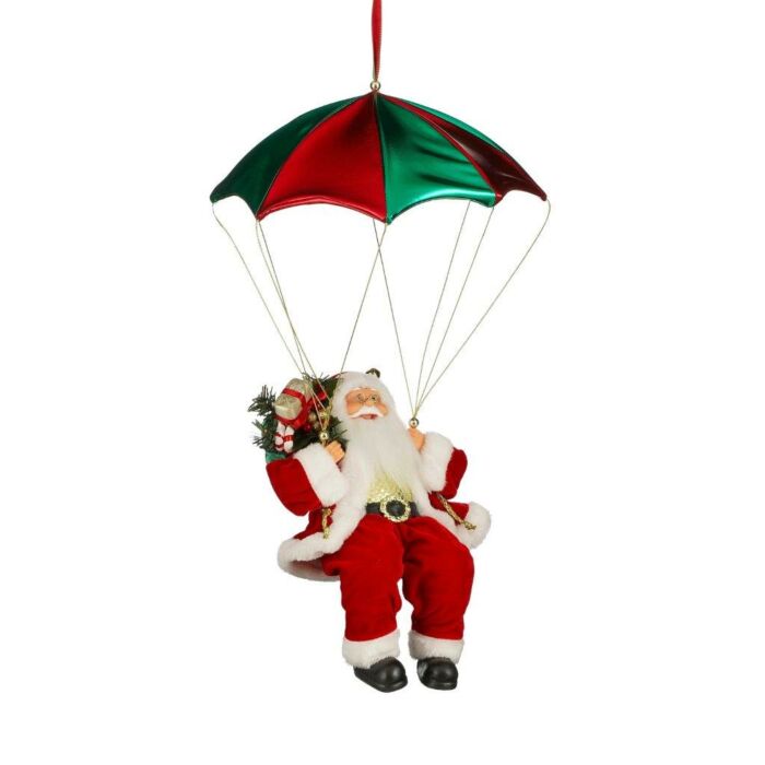 Kerstman met parachute rood 60 cm - House of Seasons
