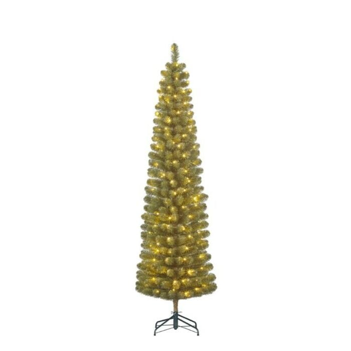 Kerstboom Charlton Pilar 160LED groen 215 cm - Black Box