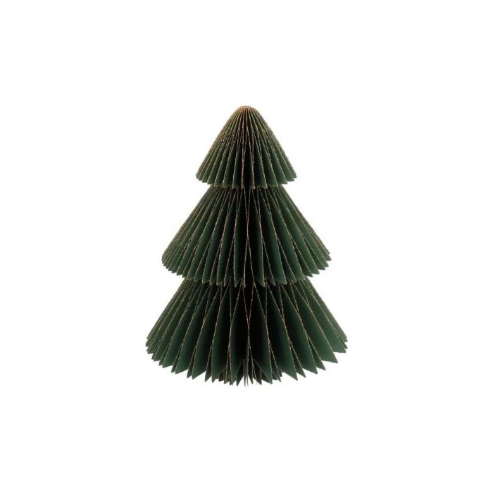 Kerstboom point honeycomb papier groen 20 cm - HBX