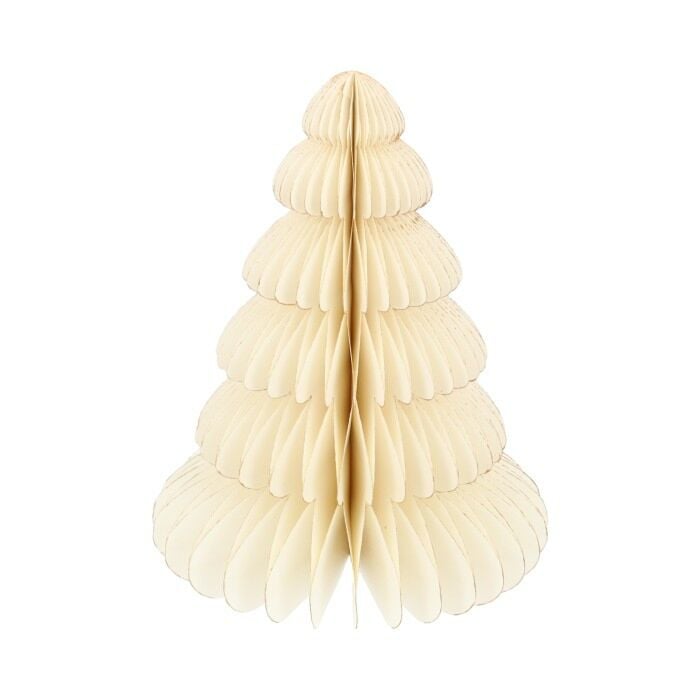 Kerstboom rond honeycomb papier wit 150 cm - HBX