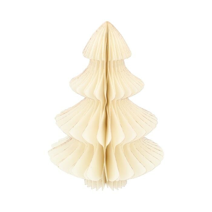 Kerstboom curve honeycomb papier wit 150 cm - HBX