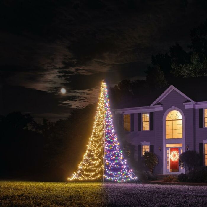 Vlaggenmast kerstboom Luminous Switch 1500LED 4 meter - Fairybell Vlaggenmast kerstboom Luminous Switch 1500LED 4 meter - Fairybell