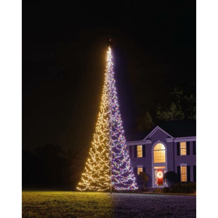 Vlaggenmast kerstboom Luminous Switch 3000LED 8 meter - Fairybell Vlaggenmast kerstboom Luminous Switch 3000LED 8 meter - Fairybell