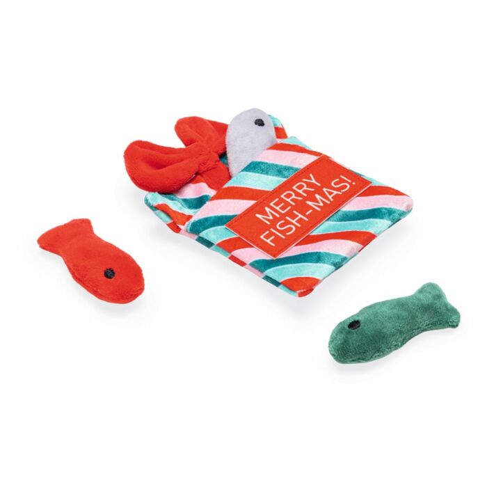 Speelvissen pluche kattenspeelgoed 15 cm - Beeztees