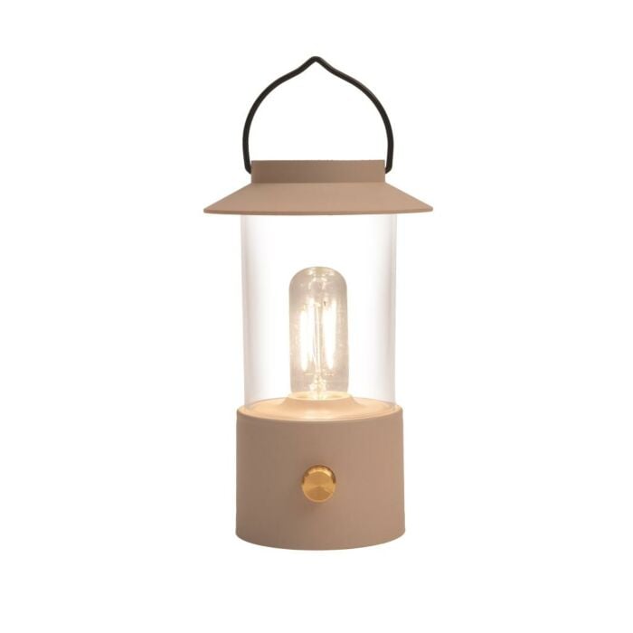 Lantaarn warm wit LED draadloos bruin L 9 cm Lantaarn warm wit LED draadloos bruin L 9 cm