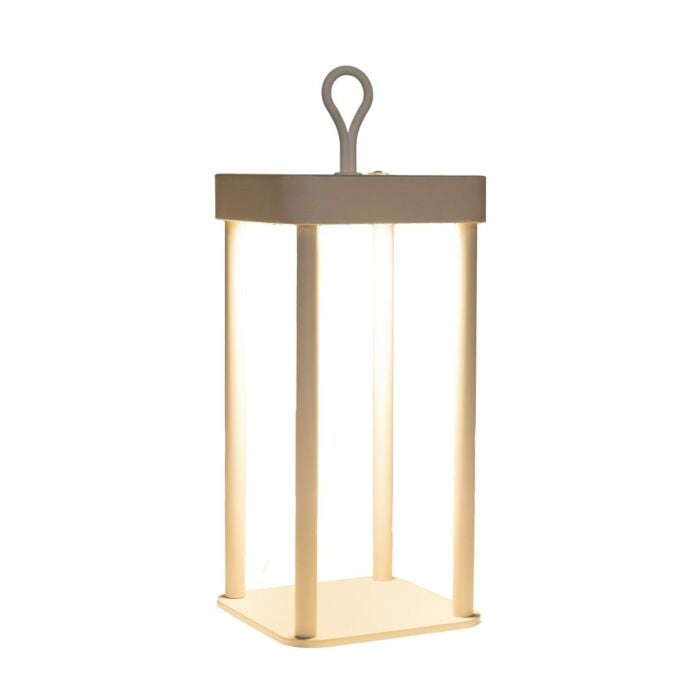 Lantaarn warm wit LED draadloos bruin L 12 cm Lantaarn warm wit LED draadloos bruin L 12 cm