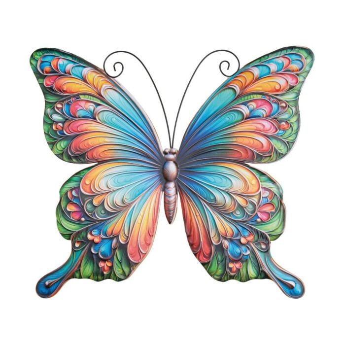 Wanddeco vlinder metaal L 46 cm Wanddeco vlinder metaal L 46 cm