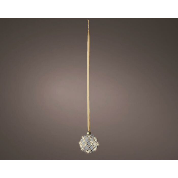 Micro LED bal steady goud 30 LED warm wit Ø14 cm - Lumineo