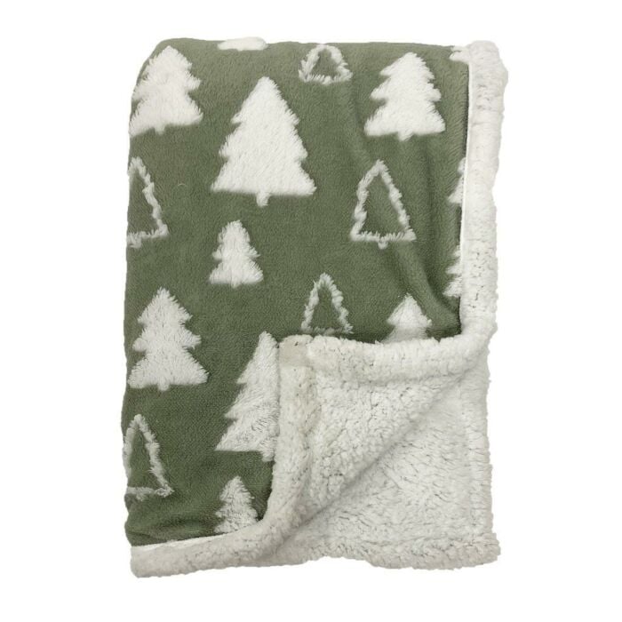 Plaid Pine kerstboom groen 140x180 cm Plaid Pine kerstboom groen 140x180 cm