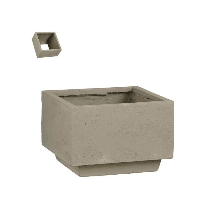 Plantenbak Donny bottomless grijs 30 cm - Mica Plantenbak Donny bottomless grijs 30 cm - Mica