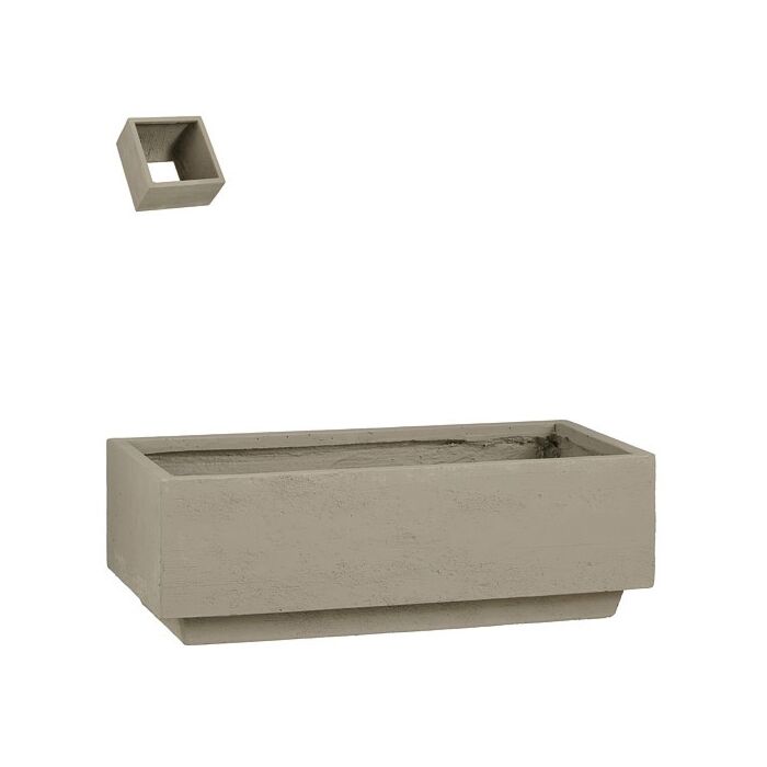 Plantenbak Donny bottomless grijs 60 cm - Mica Plantenbak Donny bottomless grijs 60 cm - Mica